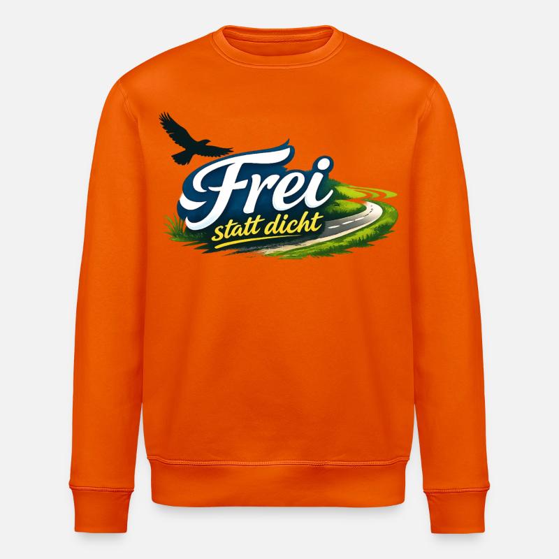 Frei statt Dicht – Nüchtern. Stark. Frei. - Stanley/Stella Unisex Bio-Sweatshirt ROLLER - Tieforange