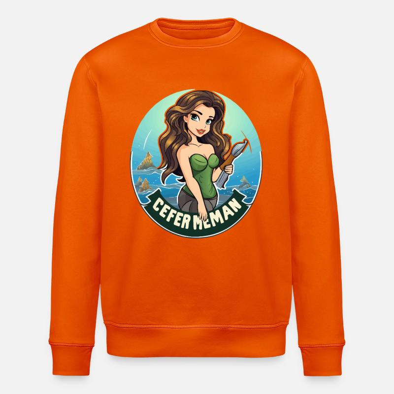 Motif de l’insigne d’héroïne de mer - Sweat bio ROLLER Stanley/Stella Unisexe - orange profond