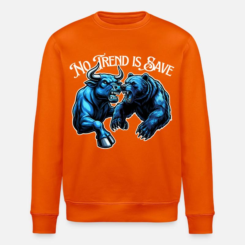 Stier vs Bär im Trend - Stanley/Stella Unisex Bio-Sweatshirt ROLLER - Tieforange