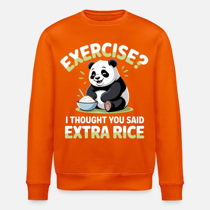 Panda Humour : Extra Rice Cartoon - Sweat bio ROLLER Stanley/Stella Unisexe - orange profond