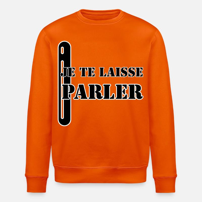 ICH LASSE DICH SPRECHEN. - Stanley/Stella Unisex Bio-Sweatshirt ROLLER - Tieforange