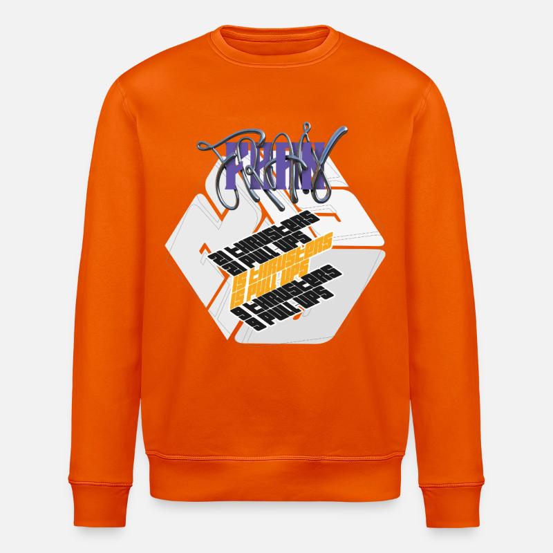 Fran Hero WOD Cross-Training leichte Grafikversion - Stanley/Stella Unisex Bio-Sweatshirt ROLLER - Tieforange