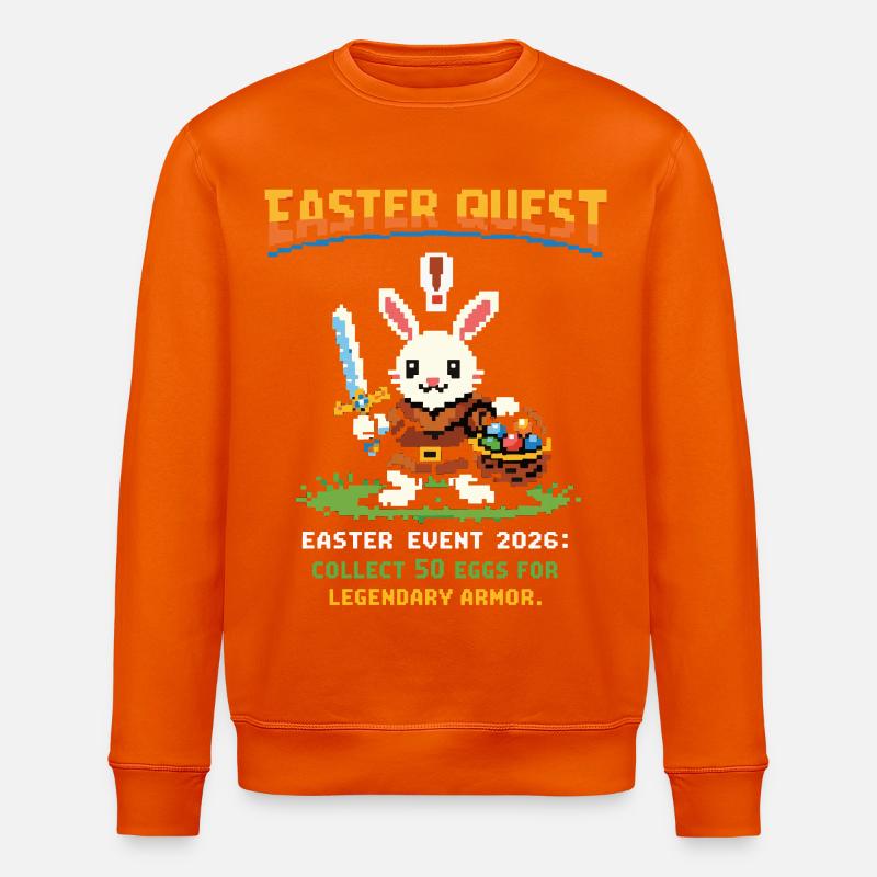 Easter Quest Pixel Bunny - Stanley/Stella Unisex Bio-Sweatshirt ROLLER - Tieforange