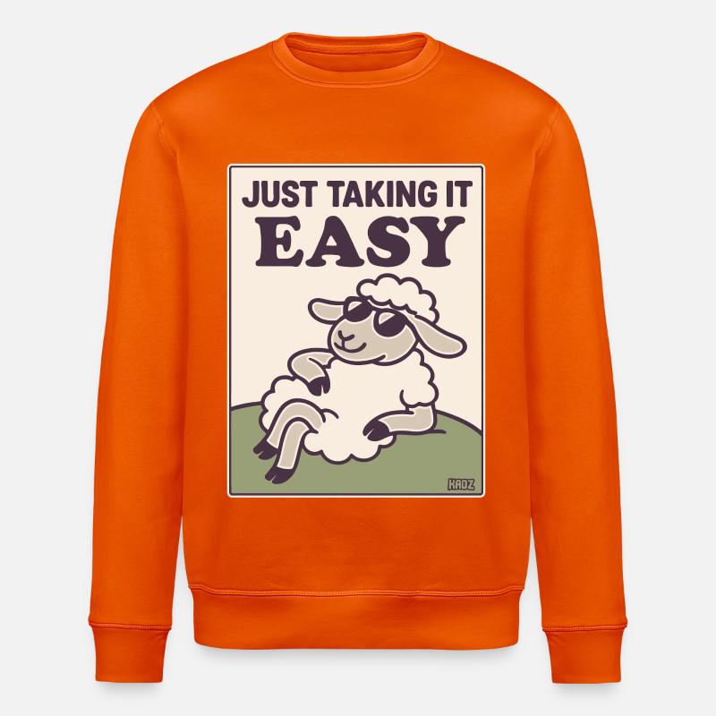 Entspanntes Schaf Einfach Gemütlich - Stanley/Stella Unisex Bio-Sweatshirt ROLLER - Tieforange