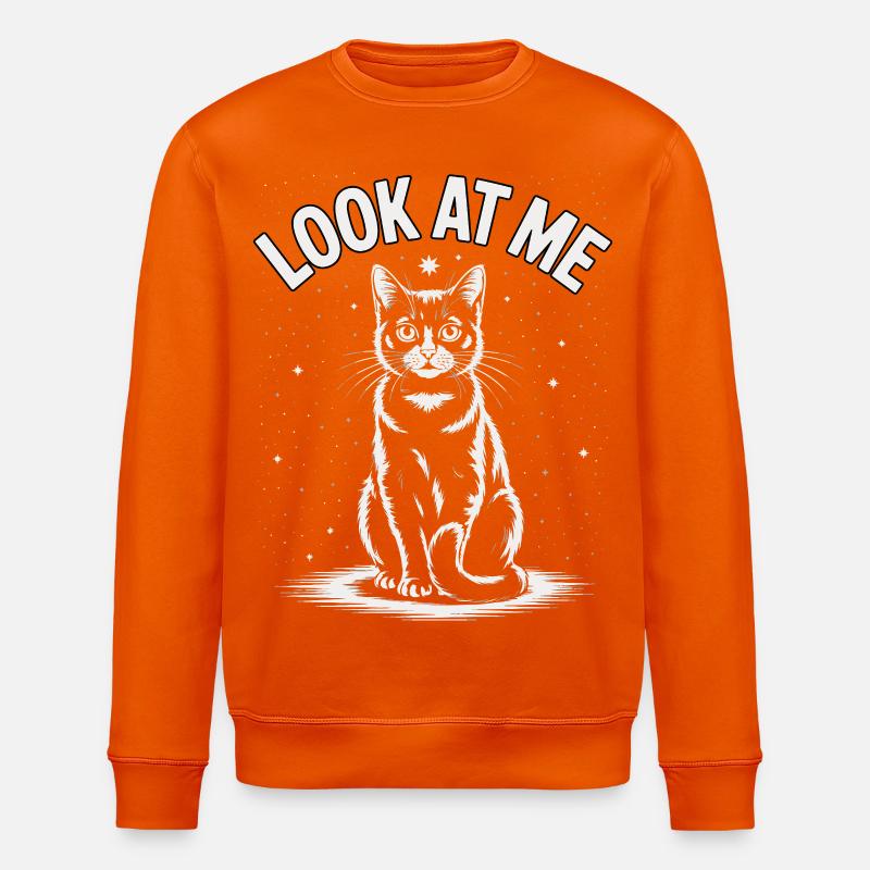 Regarde-moi - Ciel étoilé de chat - Sweat bio ROLLER Stanley/Stella Unisexe - orange profond