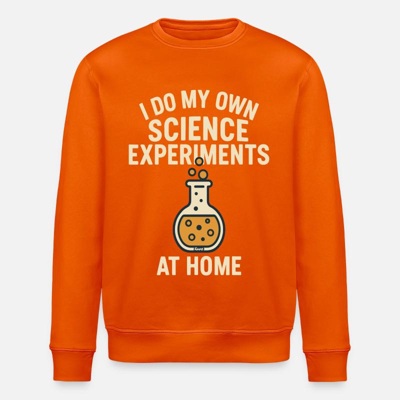 Self-contained science experiments at home - Stanley/Stella ROLLER Unisex Organic Sweatshirt - bright orange