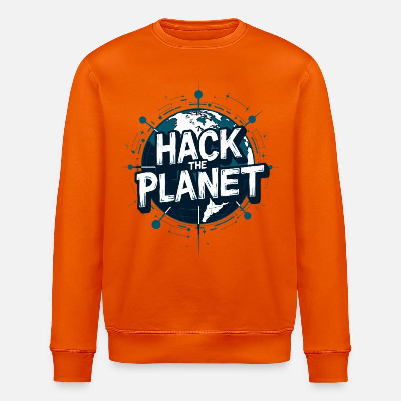 Motif du Globe Hack – Technologie Planétaire - Sweat bio ROLLER Stanley/Stella Unisexe - orange profond