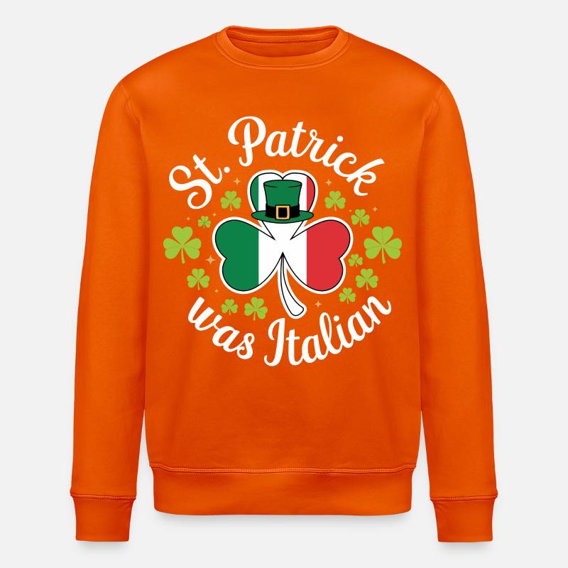 St Patrick War Italiener - Stanley/Stella Unisex Bio-Sweatshirt ROLLER - Tieforange