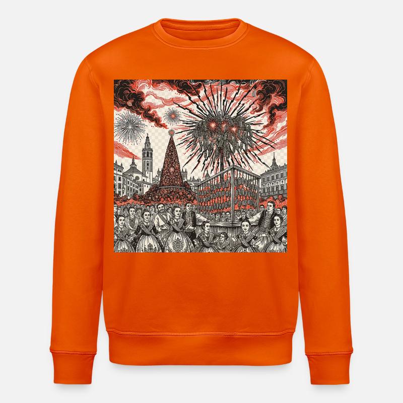 Tradition des Fallas de Valence - Sweat bio ROLLER Stanley/Stella Unisexe - orange profond