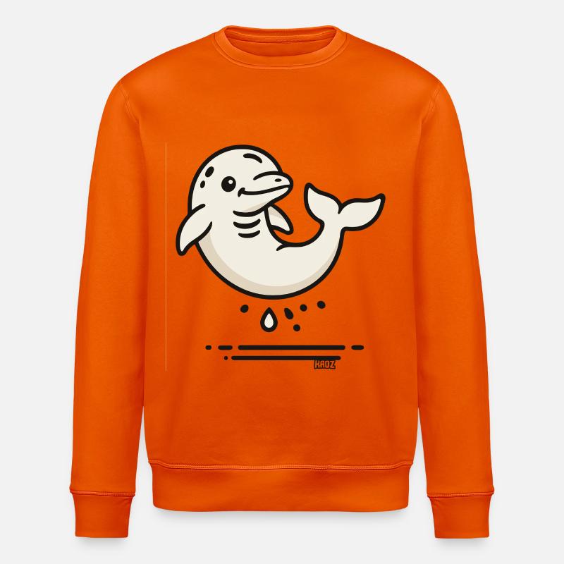 Dauphin mignon dans le style comic - Sweat bio ROLLER Stanley/Stella Unisexe - orange profond
