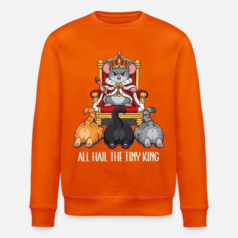 Winziger Mäusekönig Katzen Cartoon - Stanley/Stella Unisex Bio-Sweatshirt ROLLER - Tieforange