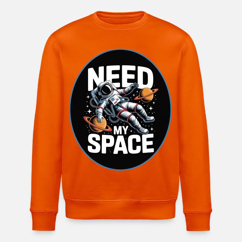 Need My Space: Astronautdesign - Stanley/Stella økologisk unisex-sweatshirt ROLLER - mørk orange