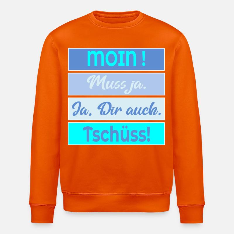 Chat Moin Bye - Sweat bio ROLLER Stanley/Stella Unisexe - orange profond