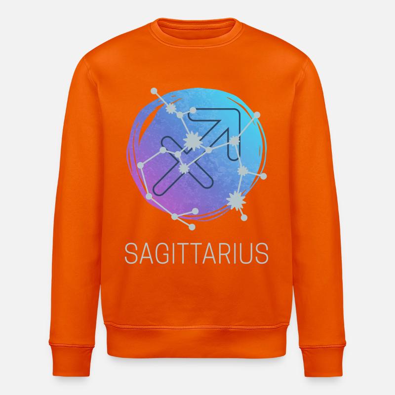 Schütze Sagittarius Sternzeichen Astrologie Design - Stanley/Stella Unisex Bio-Sweatshirt ROLLER - Tieforange