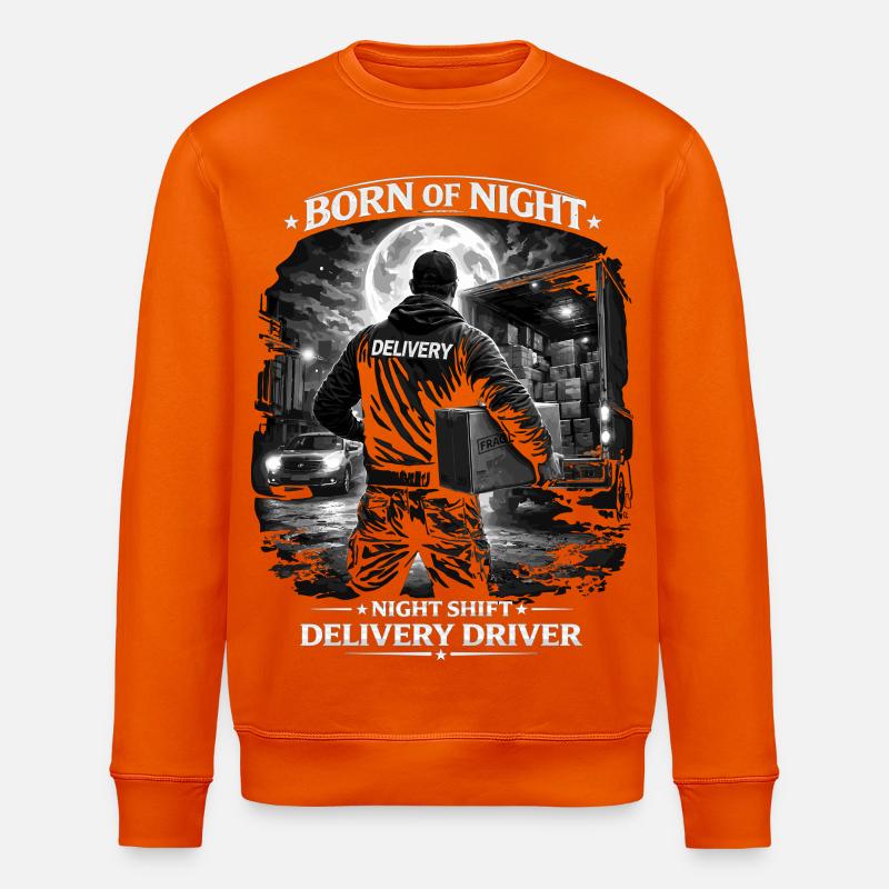 Nachtschicht-Lieferfahrer - Stanley/Stella Unisex Bio-Sweatshirt ROLLER - Tieforange