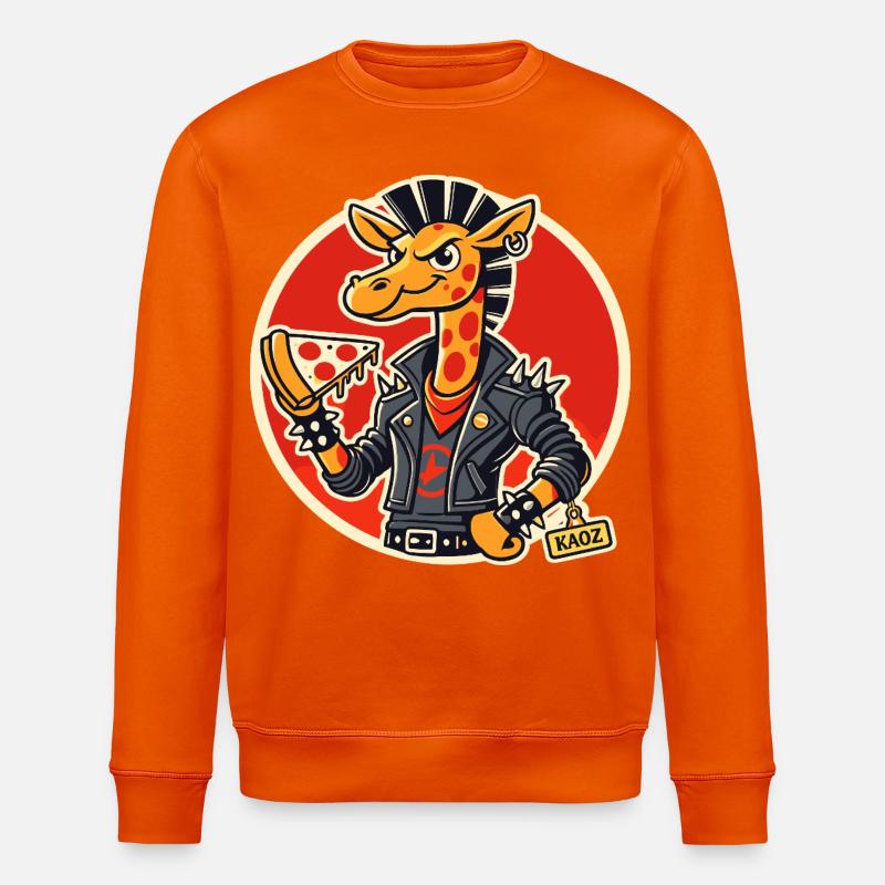 Girafe Punk Pizzarider - Sweat bio ROLLER Stanley/Stella Unisexe - orange profond
