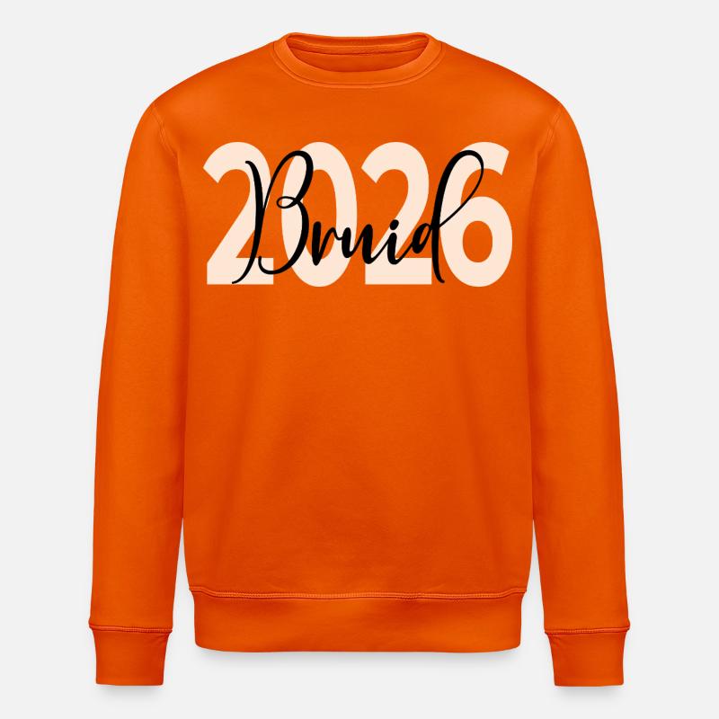 Bruiloft Bruid 2026 - Stanley/Stella Unisex Bio-Sweatshirt ROLLER - Tieforange