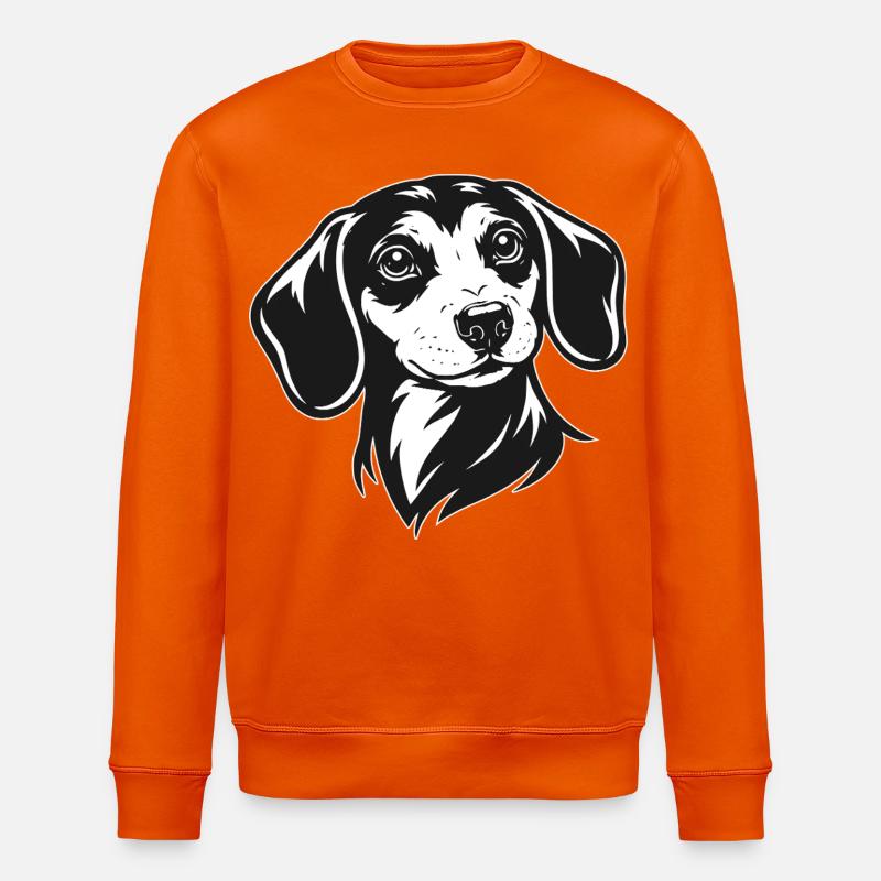 Dackel Portrait - Stanley/Stella Unisex Bio-Sweatshirt ROLLER - Tieforange