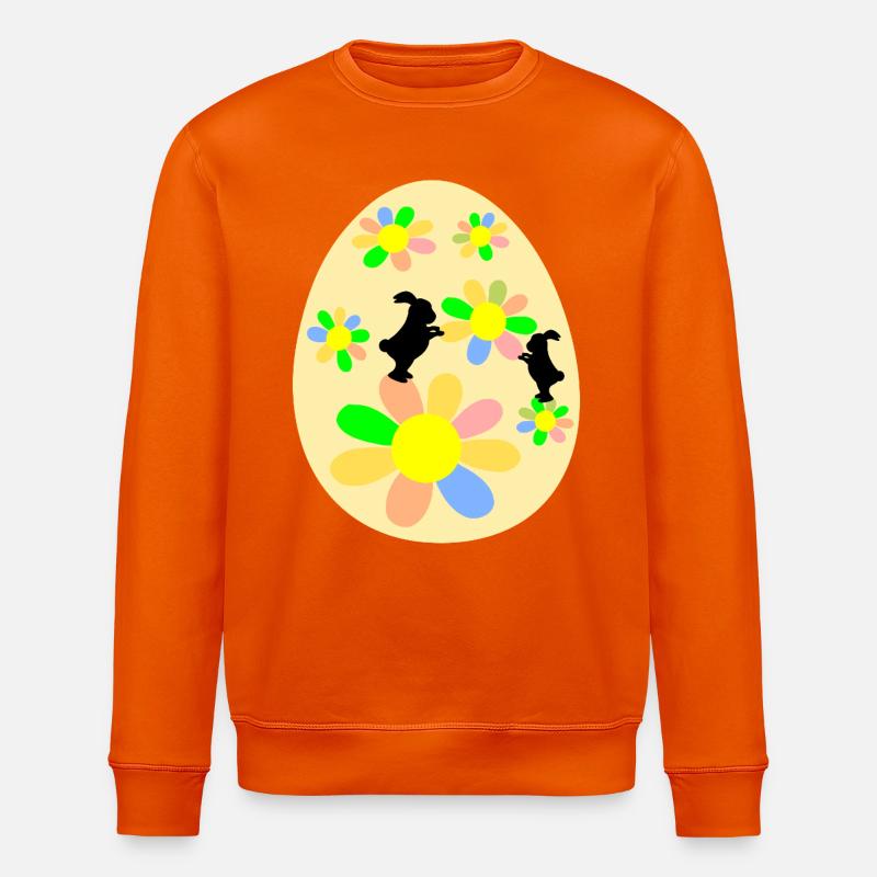 Easter Eggs Easter Bunny - Stanley/Stella ROLLER Unisex Organic Sweatshirt - bright orange