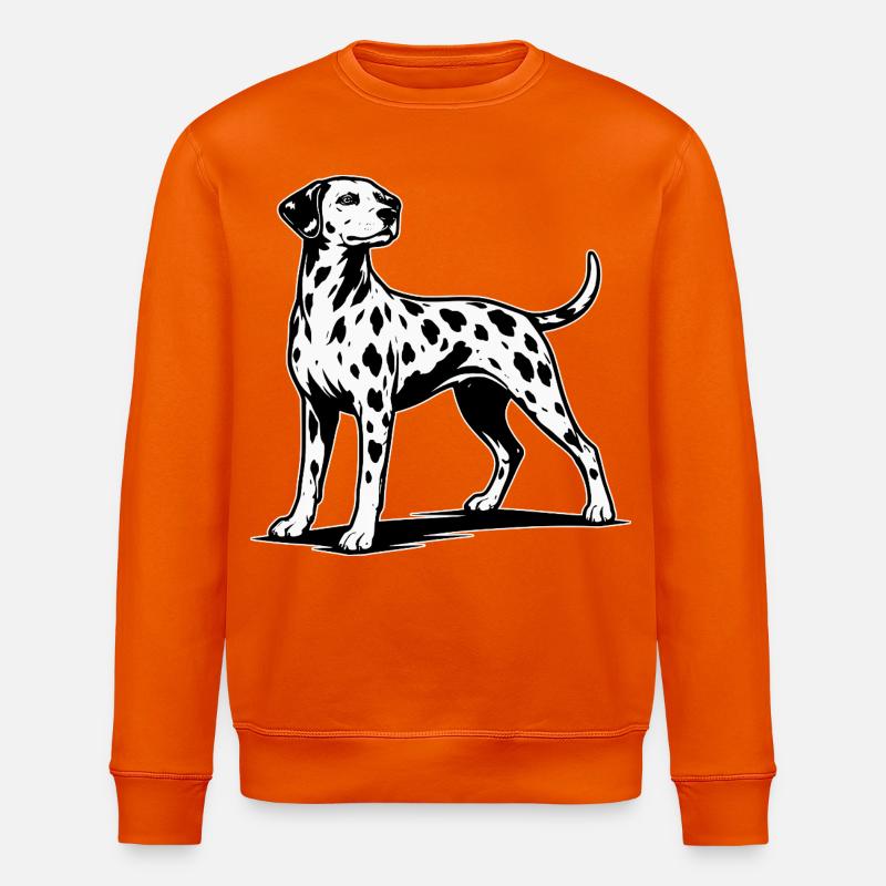 Silhouette dalmate noir et blanc - Sweat bio ROLLER Stanley/Stella Unisexe - orange profond