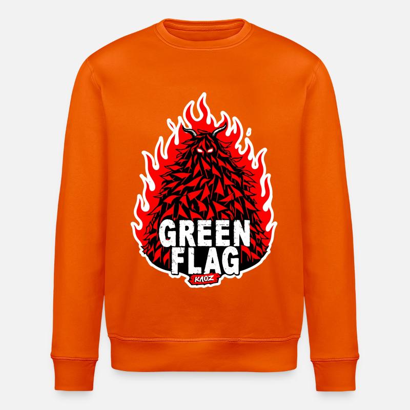 Blason du drapeau vert enflammé - Sweat bio ROLLER Stanley/Stella Unisexe - orange profond