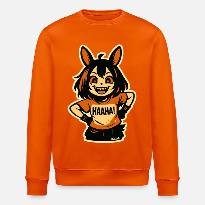 Mitternachts-Schalk-Wolfs-Sprite - Stanley/Stella Unisex Bio-Sweatshirt ROLLER - Tieforange