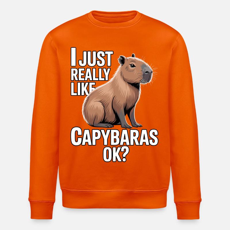 Capybara, I just really like capybaras - Stanley/Stella Unisex Bio-Sweatshirt ROLLER - Tieforange