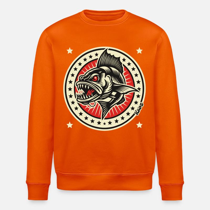 Emblème Barracuda - Sweat bio ROLLER Stanley/Stella Unisexe - orange profond