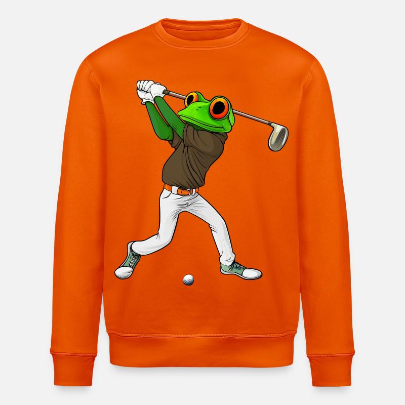 Frösche Golf - Stanley/Stella Unisex Bio-Sweatshirt ROLLER - Tieforange