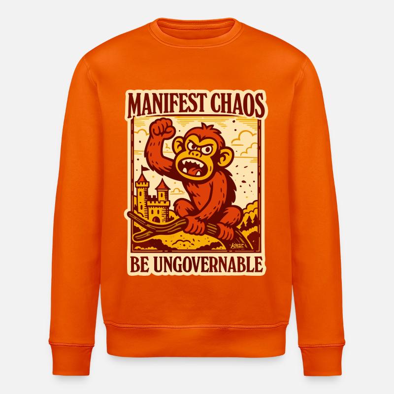 Manifestiere Chaos Monkey - Stanley/Stella Unisex Bio-Sweatshirt ROLLER - Tieforange