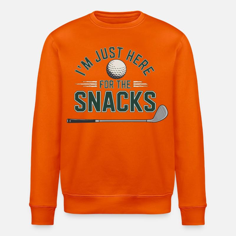Ich bin hier nur für Snacks - Stanley/Stella Unisex Bio-Sweatshirt ROLLER - Tieforange