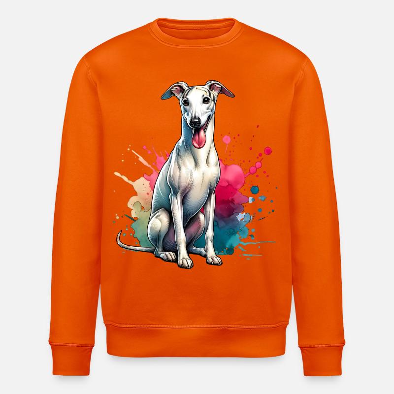 Windhund Geschenk - Stanley/Stella Unisex Bio-Sweatshirt ROLLER - Tieforange