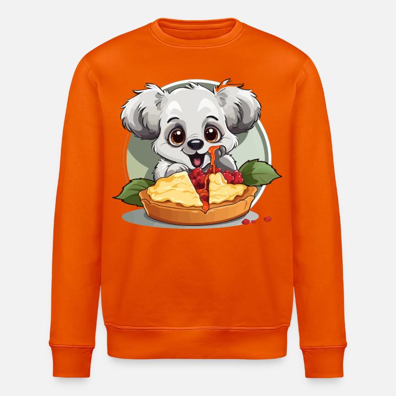 Kawaii Koala Pie Genuss - Stanley/Stella Unisex Bio-Sweatshirt ROLLER - Tieforange