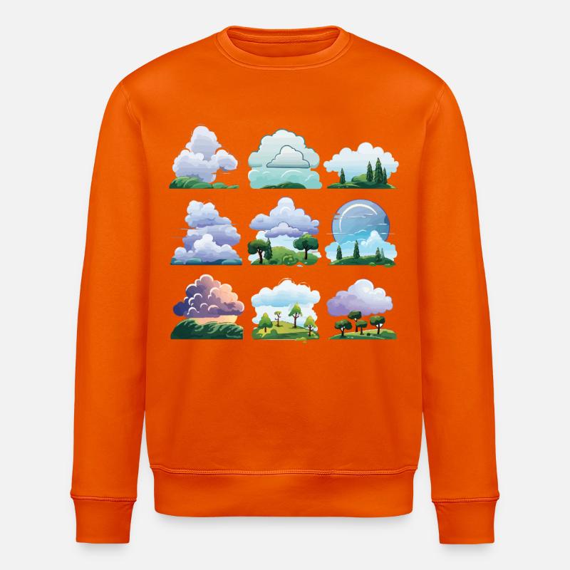 Dessin animé Cloudscapes - Sweat bio ROLLER Stanley/Stella Unisexe - orange profond