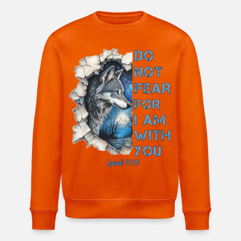 Citation chrétienne de Wolf - Sweat bio ROLLER Stanley/Stella Unisexe - orange profond