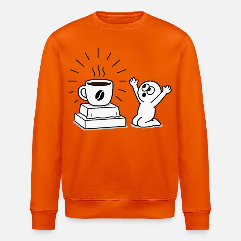 Coffee Mug Joy Comic Design - Stanley/Stella ROLLER Unisex Organic Sweatshirt - bright orange