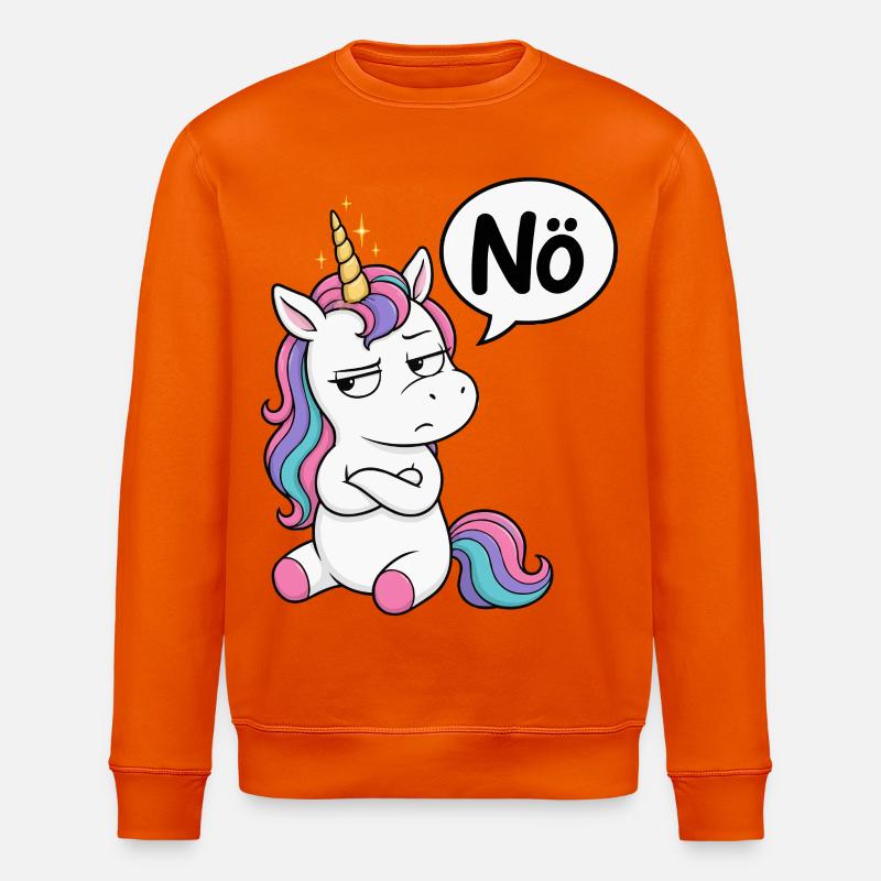 Genervtes Einhorn Nö - Stanley/Stella Unisex Bio-Sweatshirt ROLLER - Tieforange