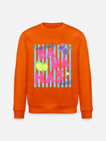 Sommer Bahamas Vibes Tropical Tee - Stanley/Stella Unisex Bio-Sweatshirt ROLLER - Tieforange
