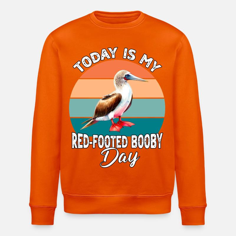 Red-footed Booby - Stanley/Stella ROLLER Unisex Organic Sweatshirt - bright orange