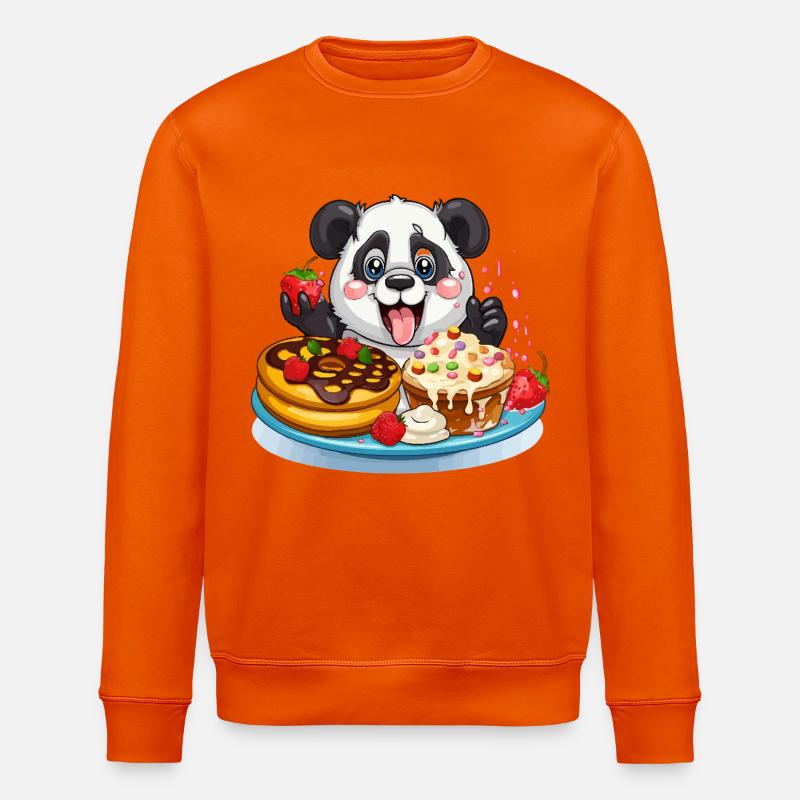 Kawaii Panda Kuchenfreude - Stanley/Stella Unisex Bio-Sweatshirt ROLLER - Tieforange
