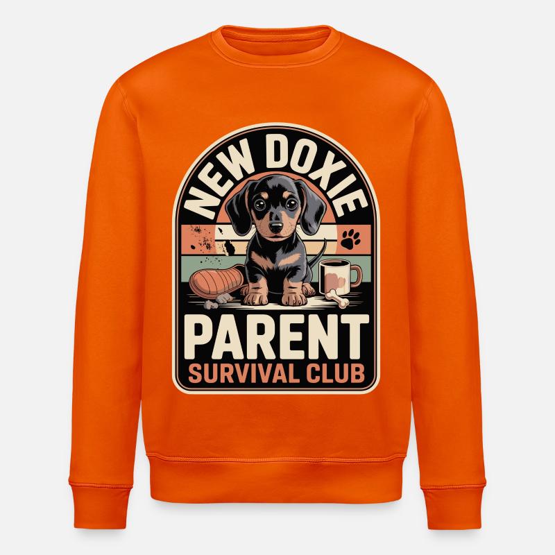 Dackel Survival Club - Stanley/Stella Unisex Bio-Sweatshirt ROLLER - Tieforange