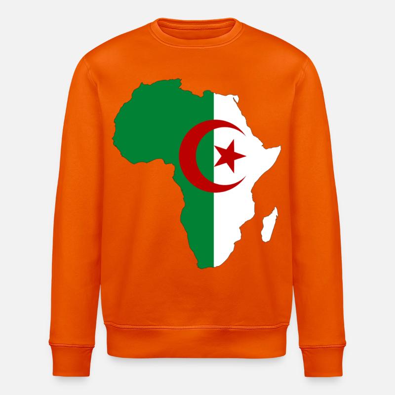 Algerien_Flagge_Afrika - Stanley/Stella Unisex Bio-Sweatshirt ROLLER - Tieforange