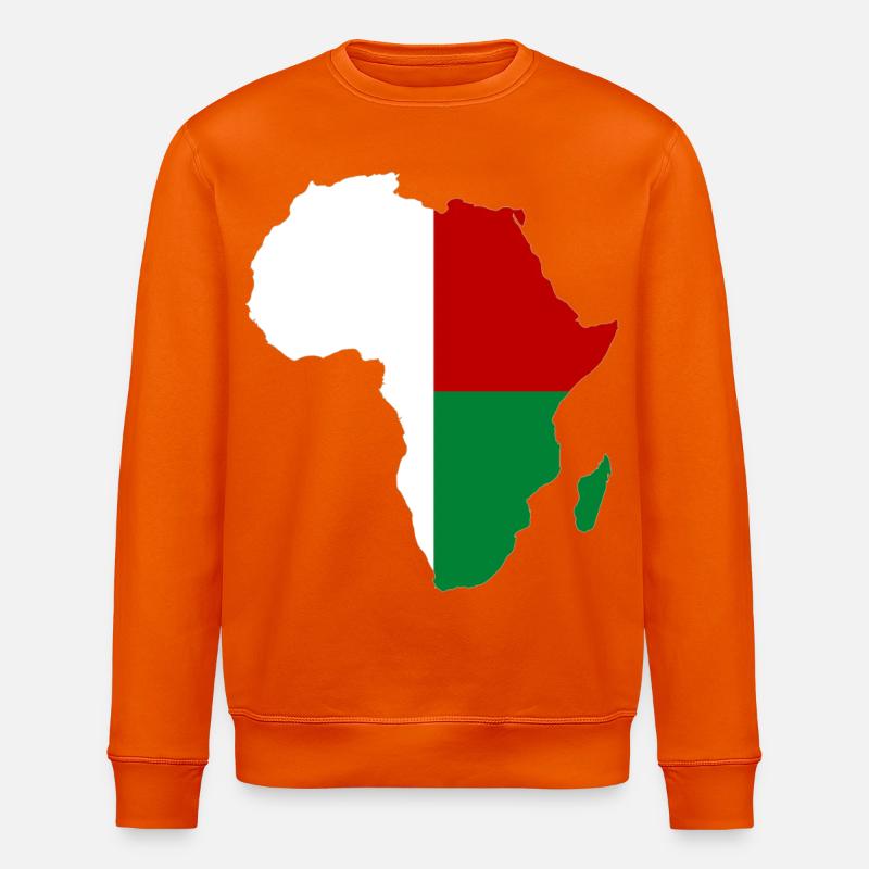 Madagaskar Flagge Afrika - Stanley/Stella Unisex Bio-Sweatshirt ROLLER - Tieforange