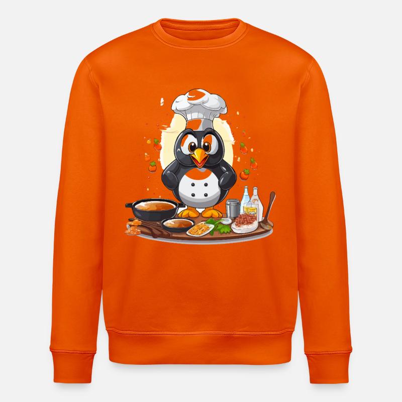 Kitchen Penguin Chef Design - Sweat bio ROLLER Stanley/Stella Unisexe - orange profond