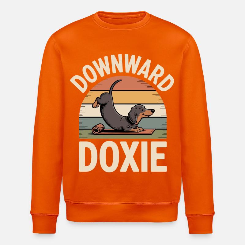 Downward Doxie - Stanley/Stella Unisex Bio-Sweatshirt ROLLER - Tieforange