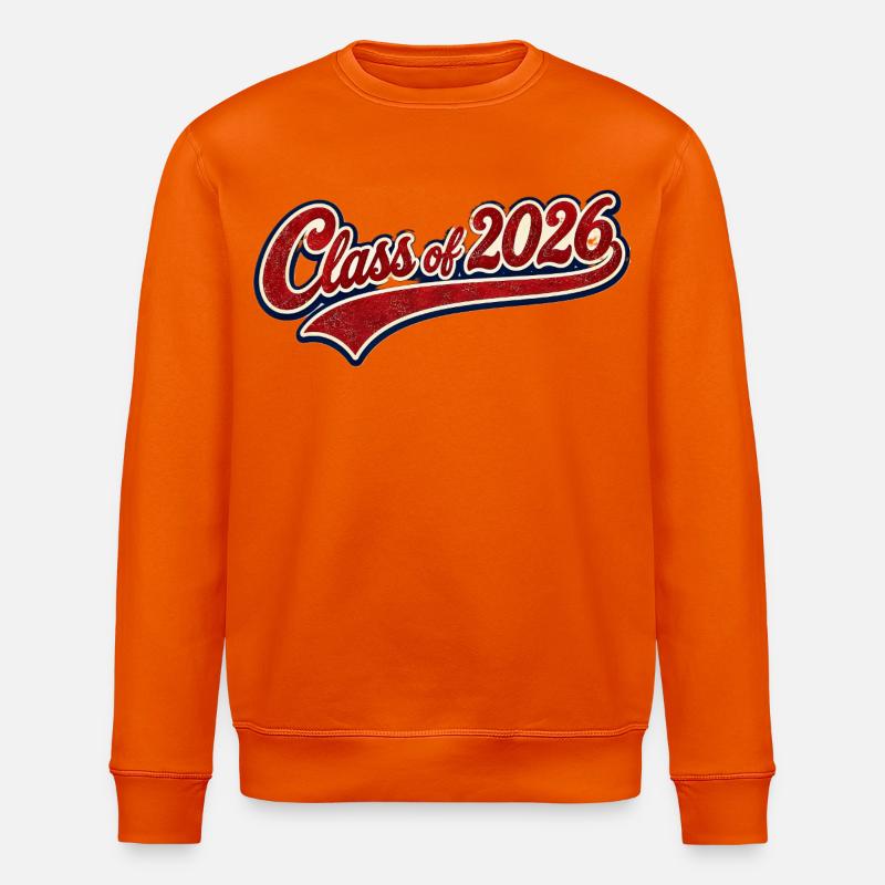 Class 2026 Retro Script - Stanley/Stella ROLLER Unisex Organic Sweatshirt - bright orange
