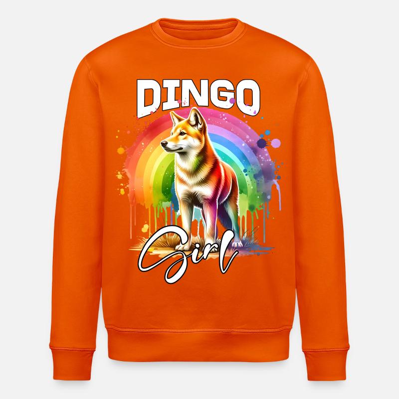 Dingo Mädchen Australischer Wildhund - Stanley/Stella Unisex Bio-Sweatshirt ROLLER - Tieforange