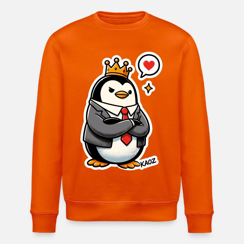 Pingouin couronné - Sweat bio ROLLER Stanley/Stella Unisexe - orange profond