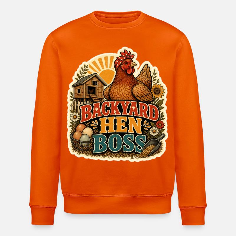 BACKYARD HEN - Stanley/Stella Unisex Bio-Sweatshirt ROLLER - Tieforange