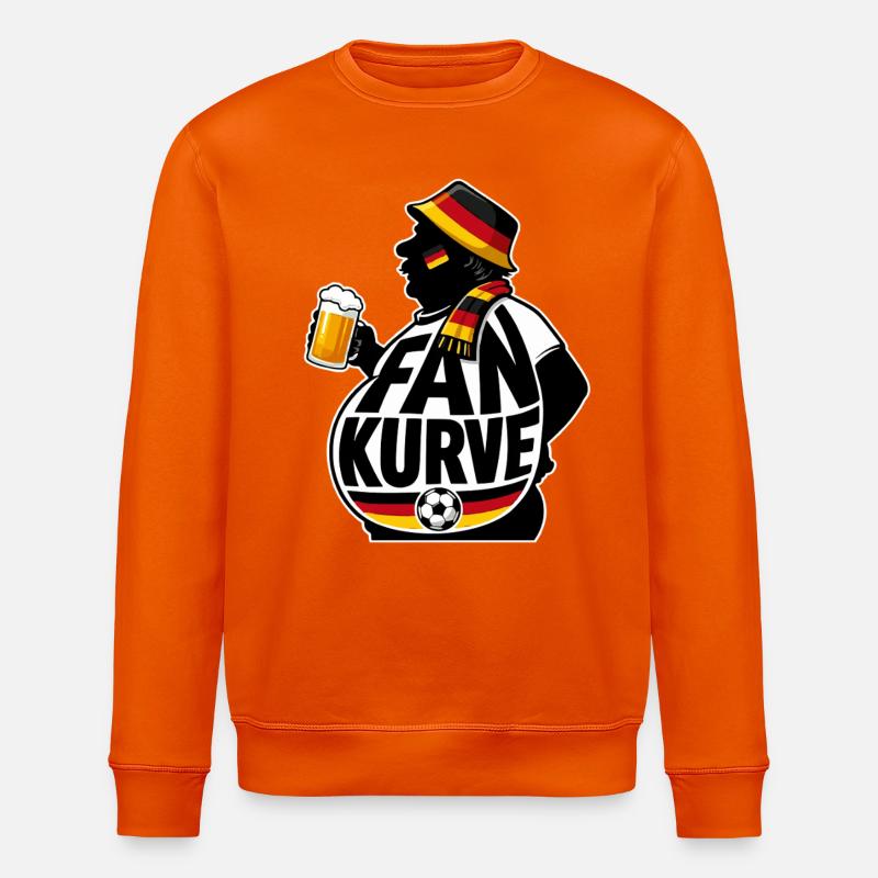 Fankurve Bierfreude Design - Stanley/Stella Unisex Bio-Sweatshirt ROLLER - Tieforange
